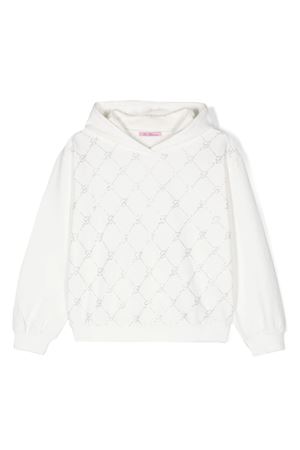 felpa in cotone bianco MISS BLUMARINE KIDS | IF4110F093910602